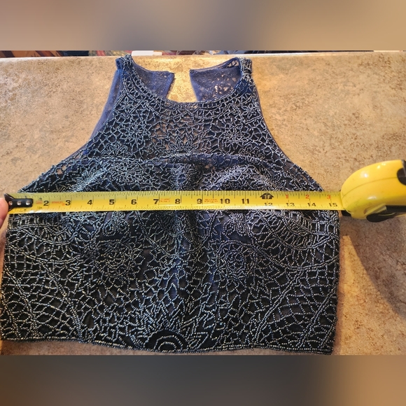 Sherri Hill 2 Piece Navy Blue Gown Size 8 - Picture 6 of 11